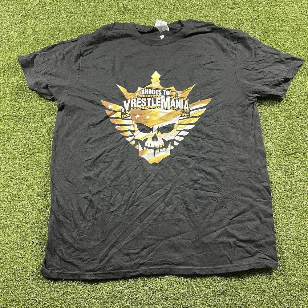 WWE Cody Rhodes Rhodes To WrestleMania T-Shirt Men’s XL Black NWOT